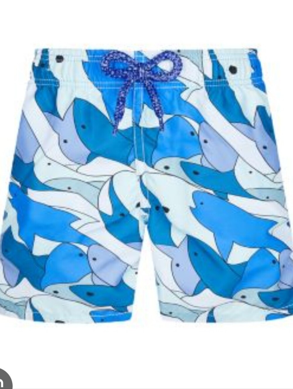 Blue Multi Print Swim Shorts